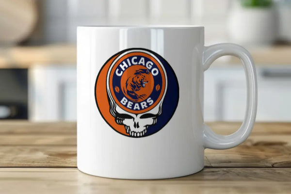 Grateful Dead - Chicago Bears Stealie 15 Ounce Coffee Mug - StealieShop
